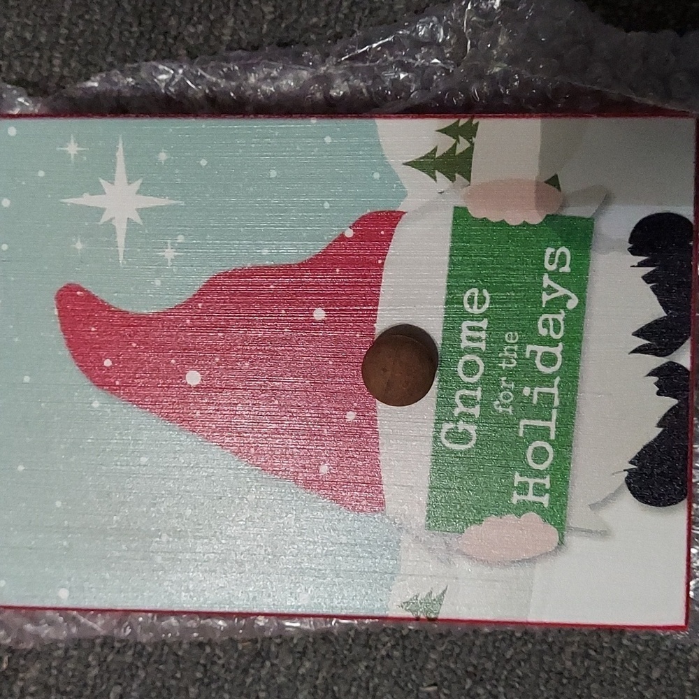 NWT Gnome for the Holidays Wooden Sign